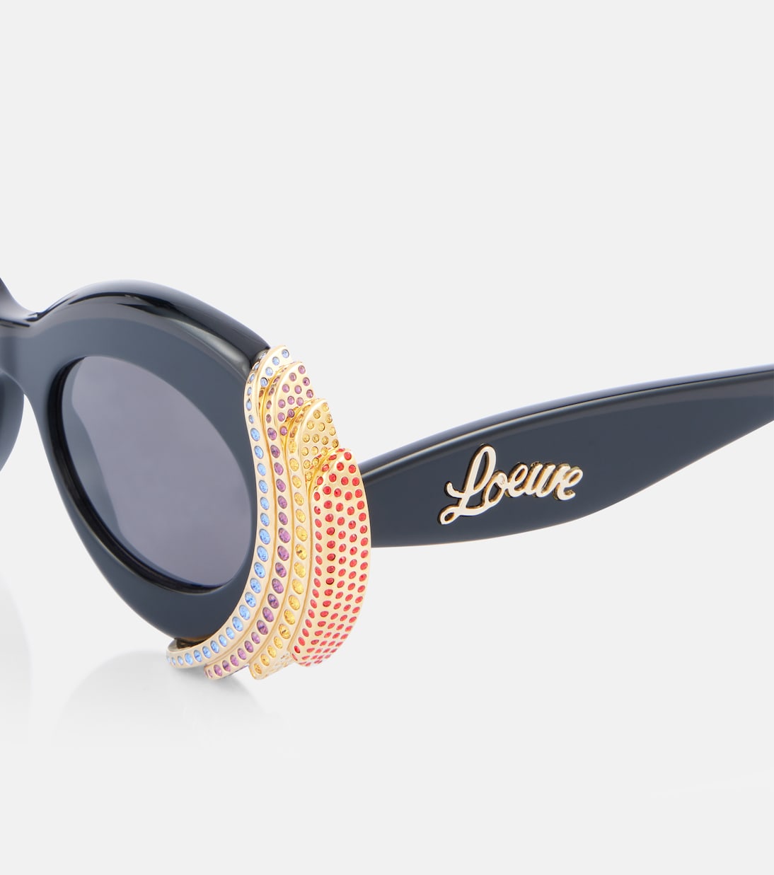 Occhiali da sole rotondi LOEWE Paula's Ibiza con dettagli decorati per uno stile giovane e trendy