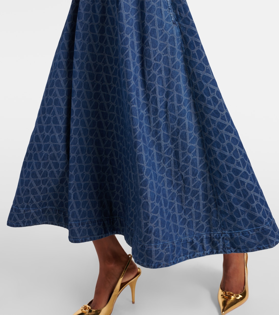 Falda midi Toile Iconographe de denim | Valentino