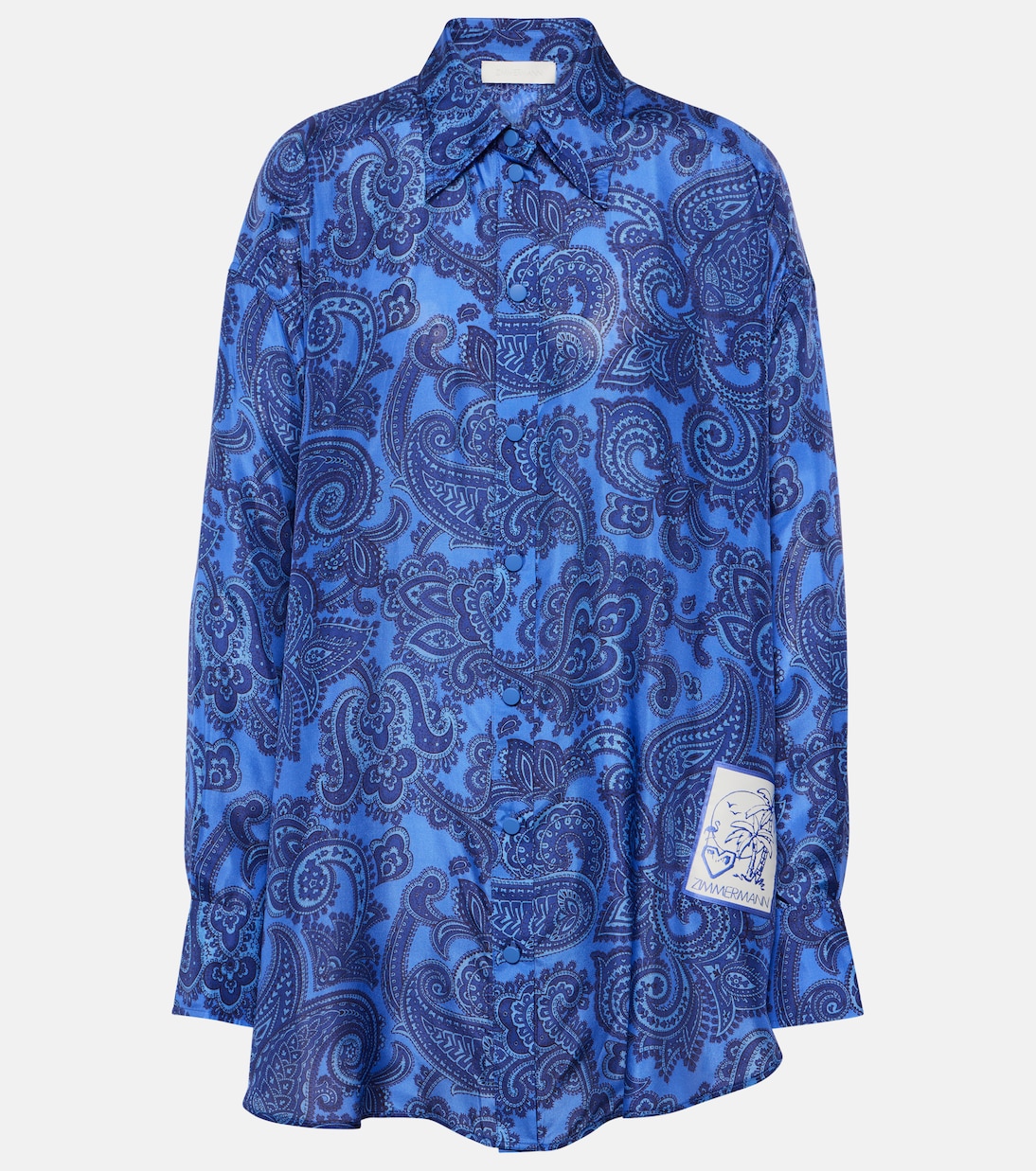 Chemise Ottie imprimée en soie | Zimmermann