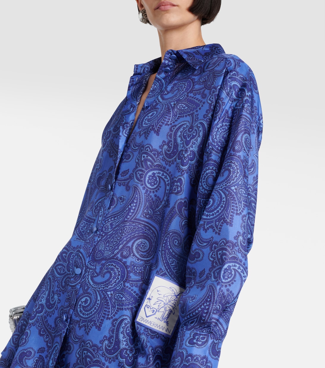 Chemise Ottie imprimée en soie | Zimmermann