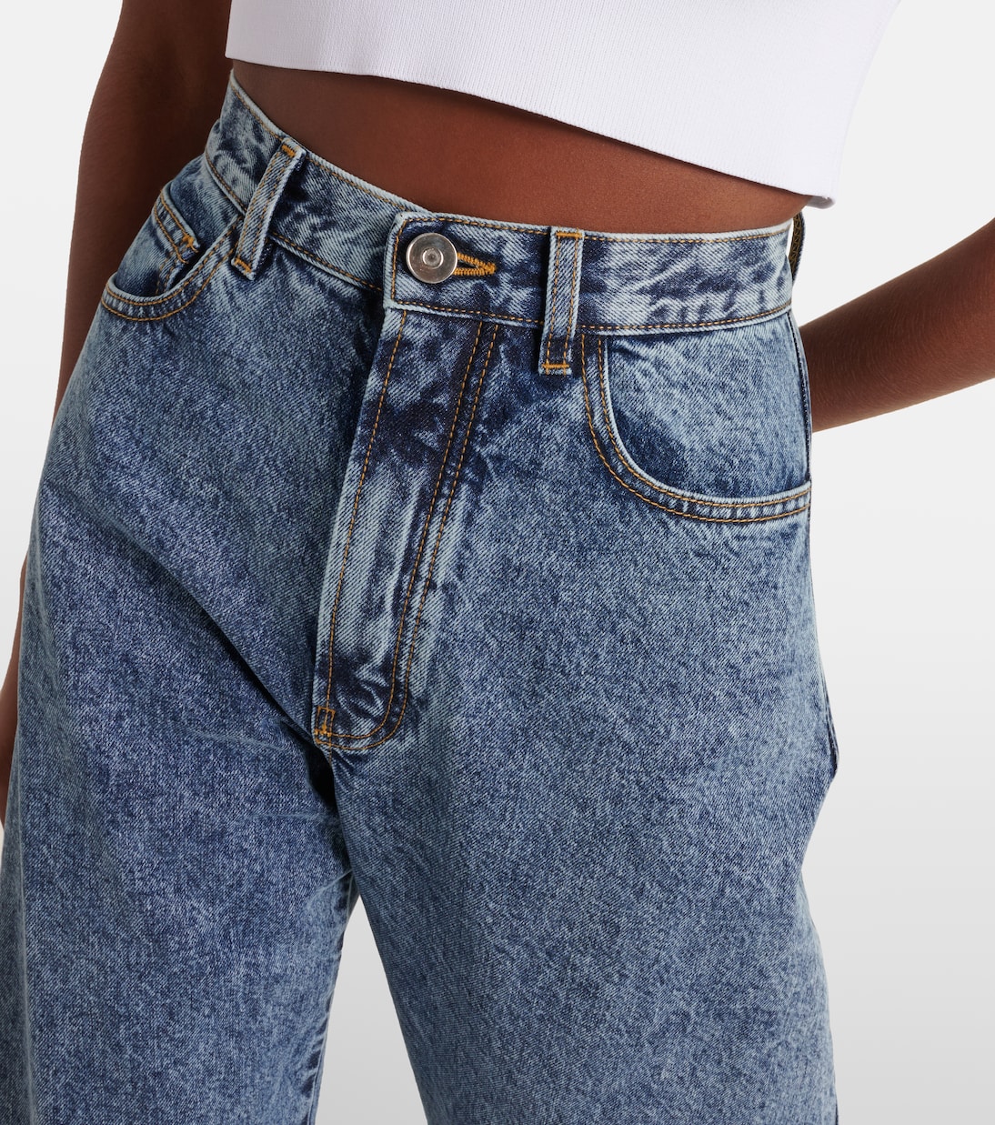 Jeans a gamba larga e vita alta | Alaïa