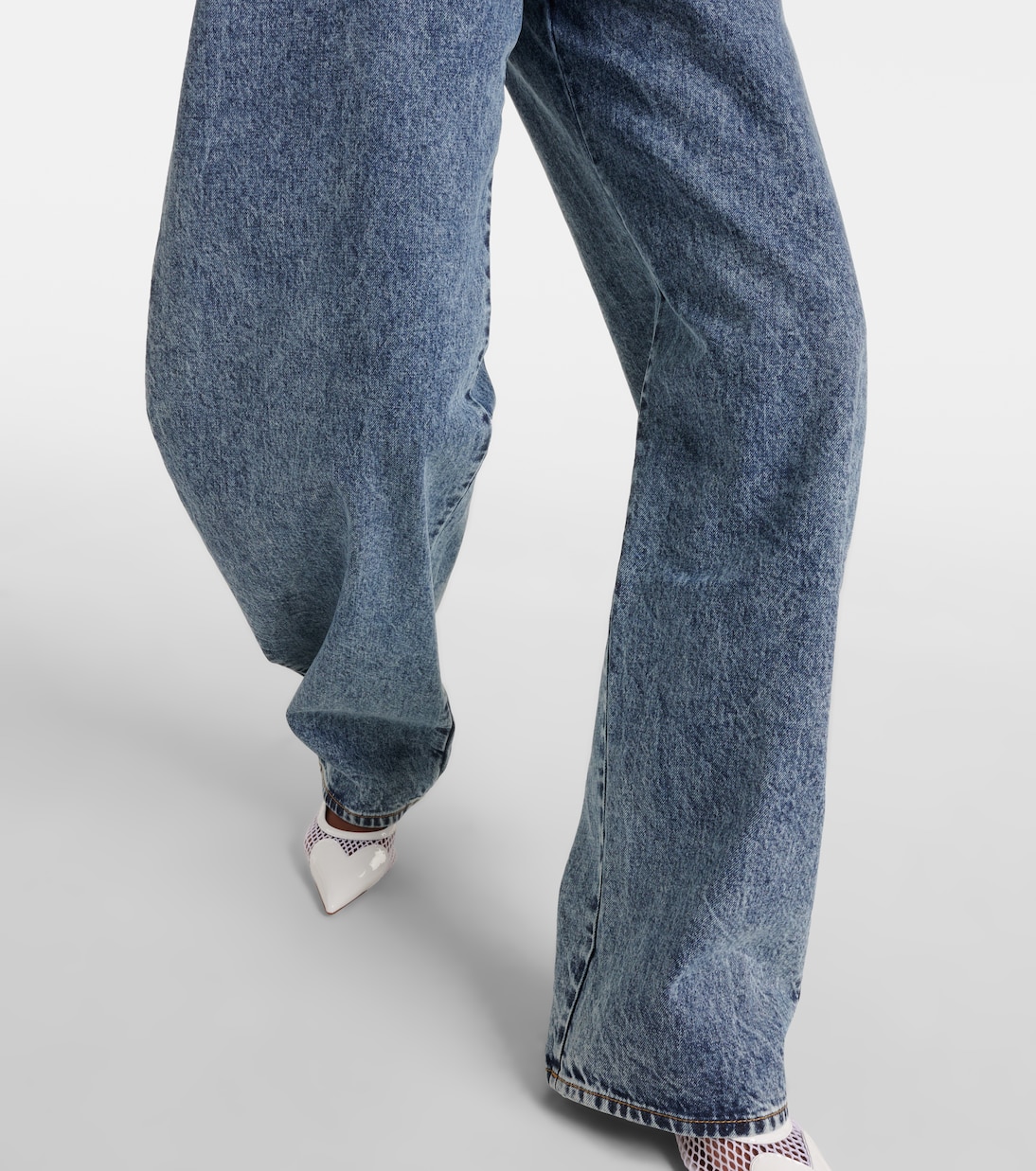 Jeans a gamba larga e vita alta | Alaïa