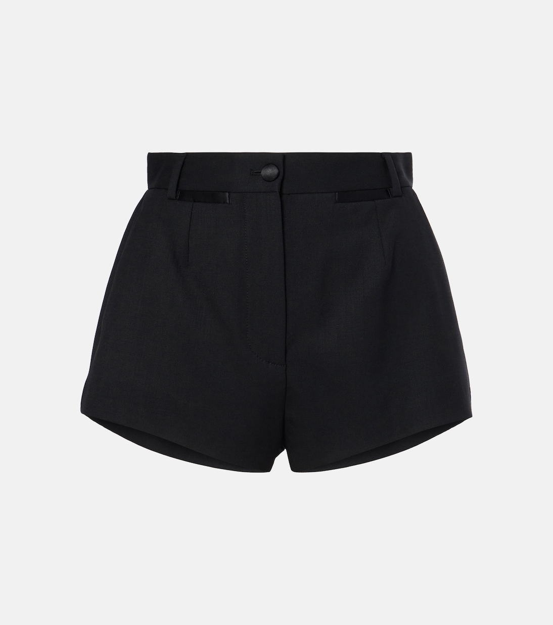 Shorts in lana e seta a vita alta | Dolce&Gabbana