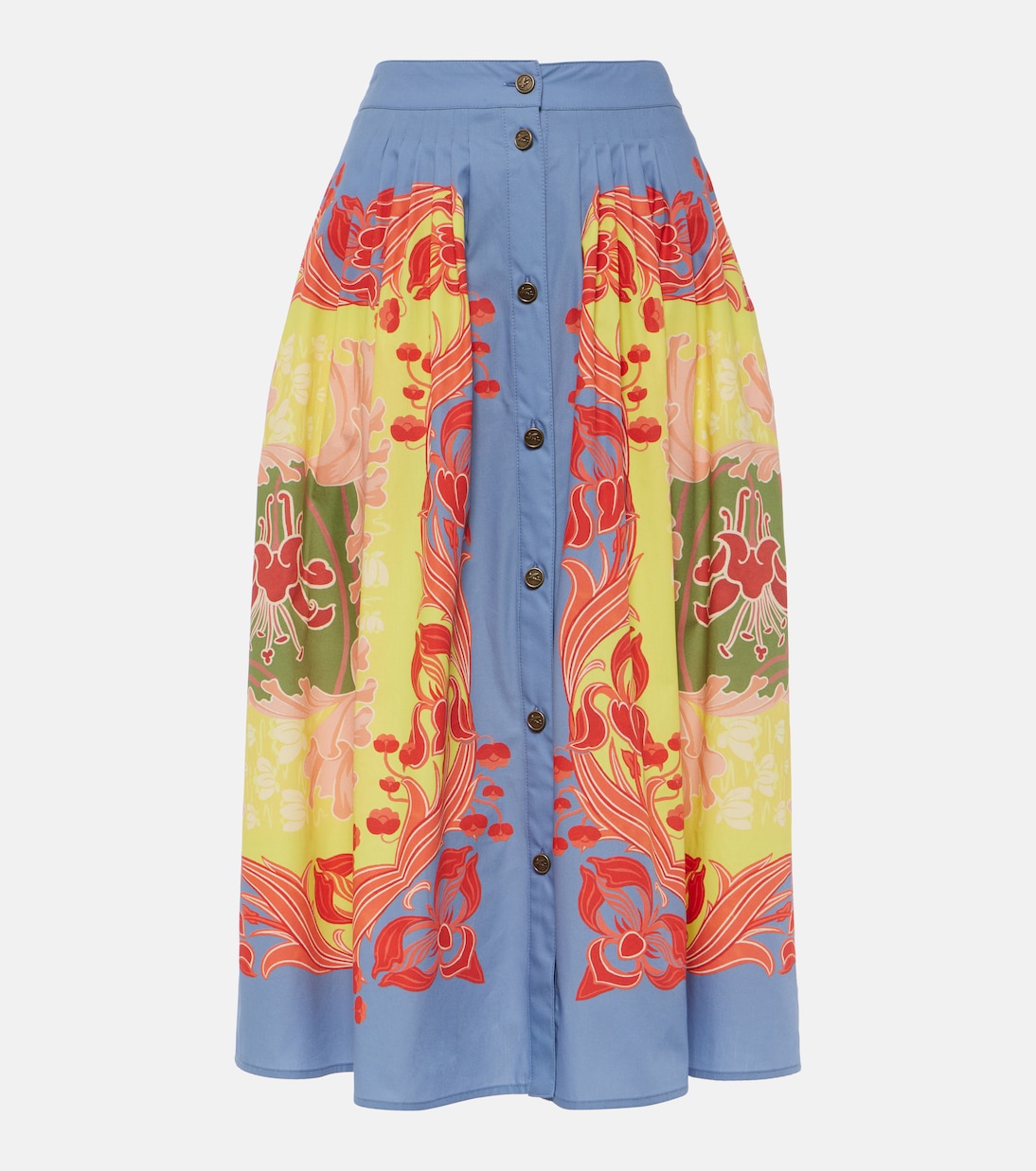 Falda midi de popelín de algodón | Etro