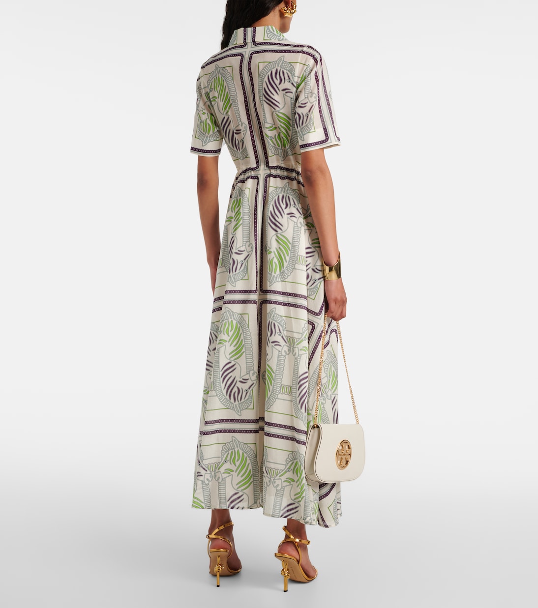 Printed cotton shirt dress | Tory Burch