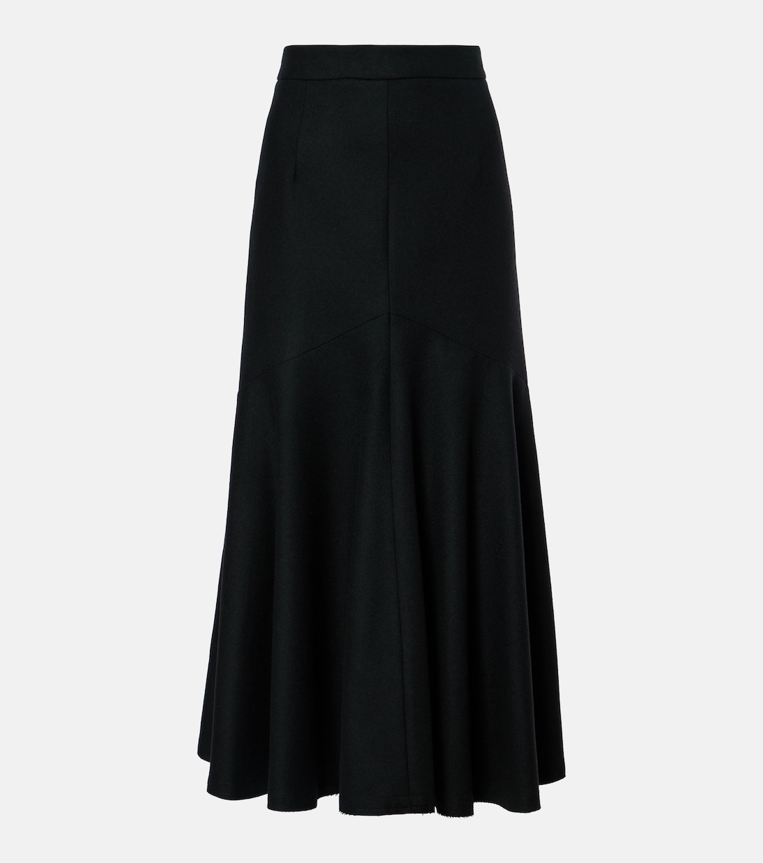 Falda peplum midi de mezcla de lana | Patou