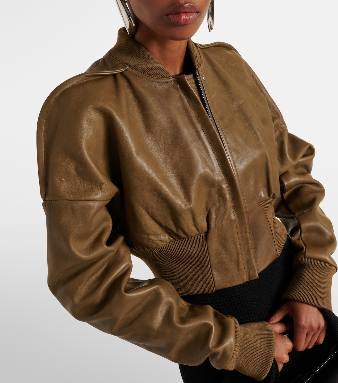 Chaqueta bomber cropped Flight de piel | Rick Owens