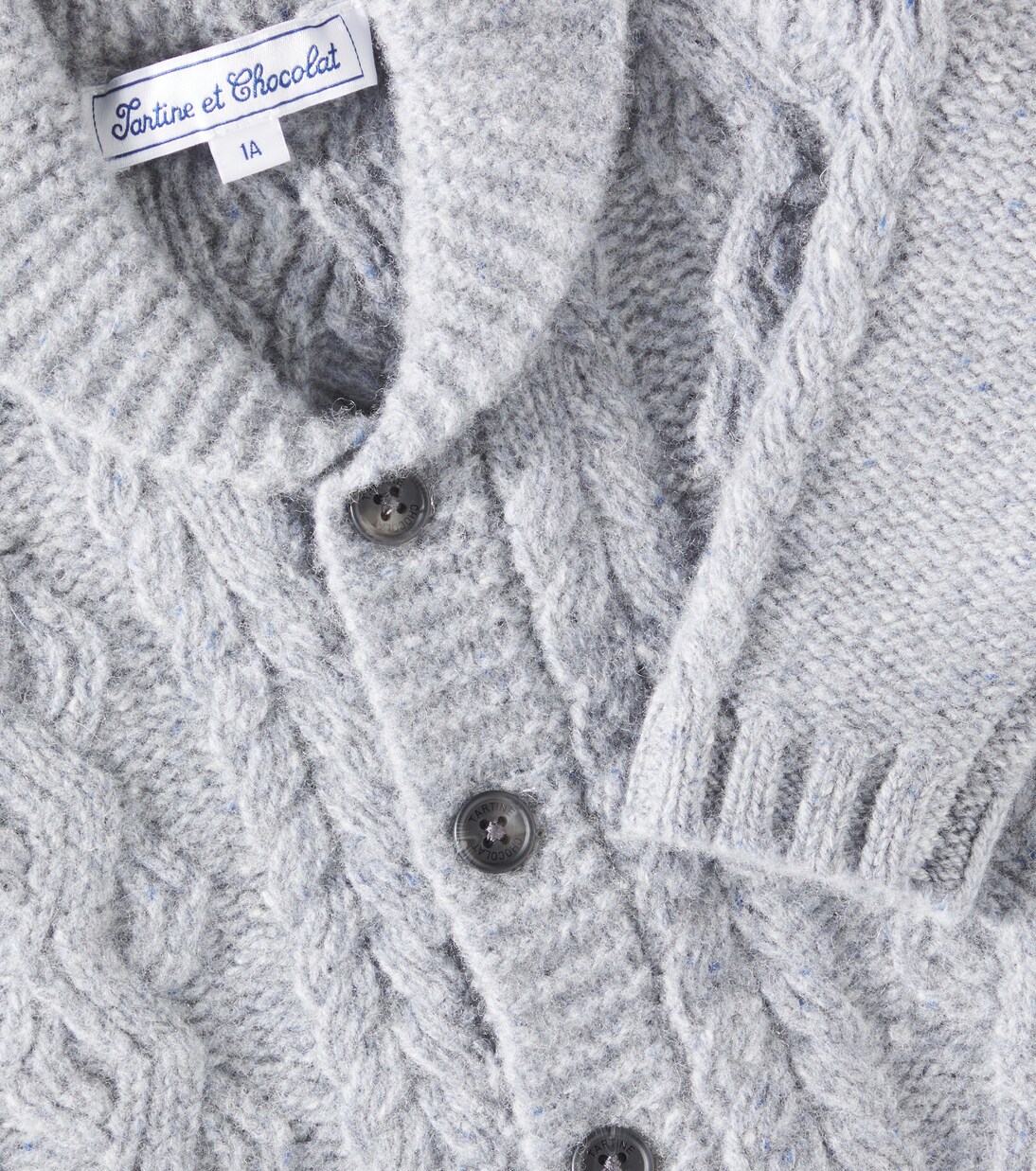 Cardigan in lana a trecce | Tartine et Chocolat