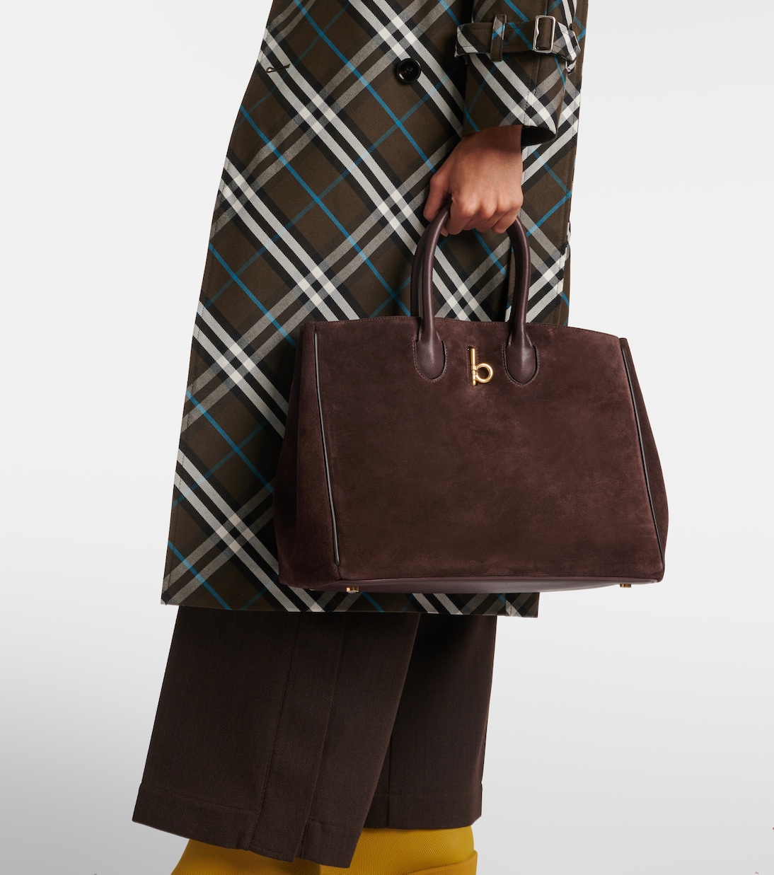 Cabas Rocking Horse Medium en daim | Burberry