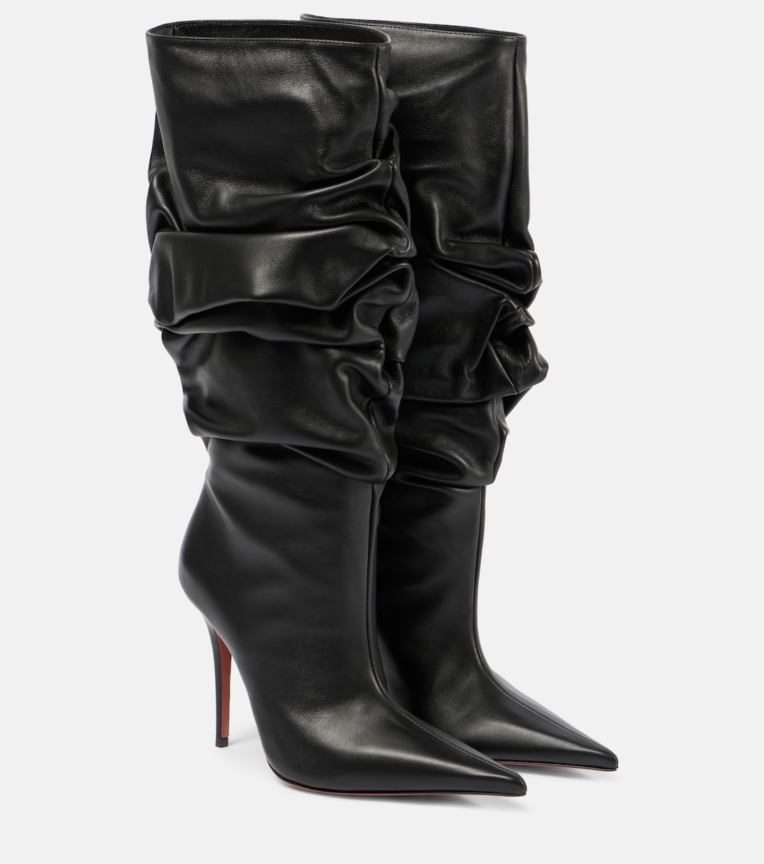 Overknee-Stiefel Anok 105 aus Leder | Amina Muaddi