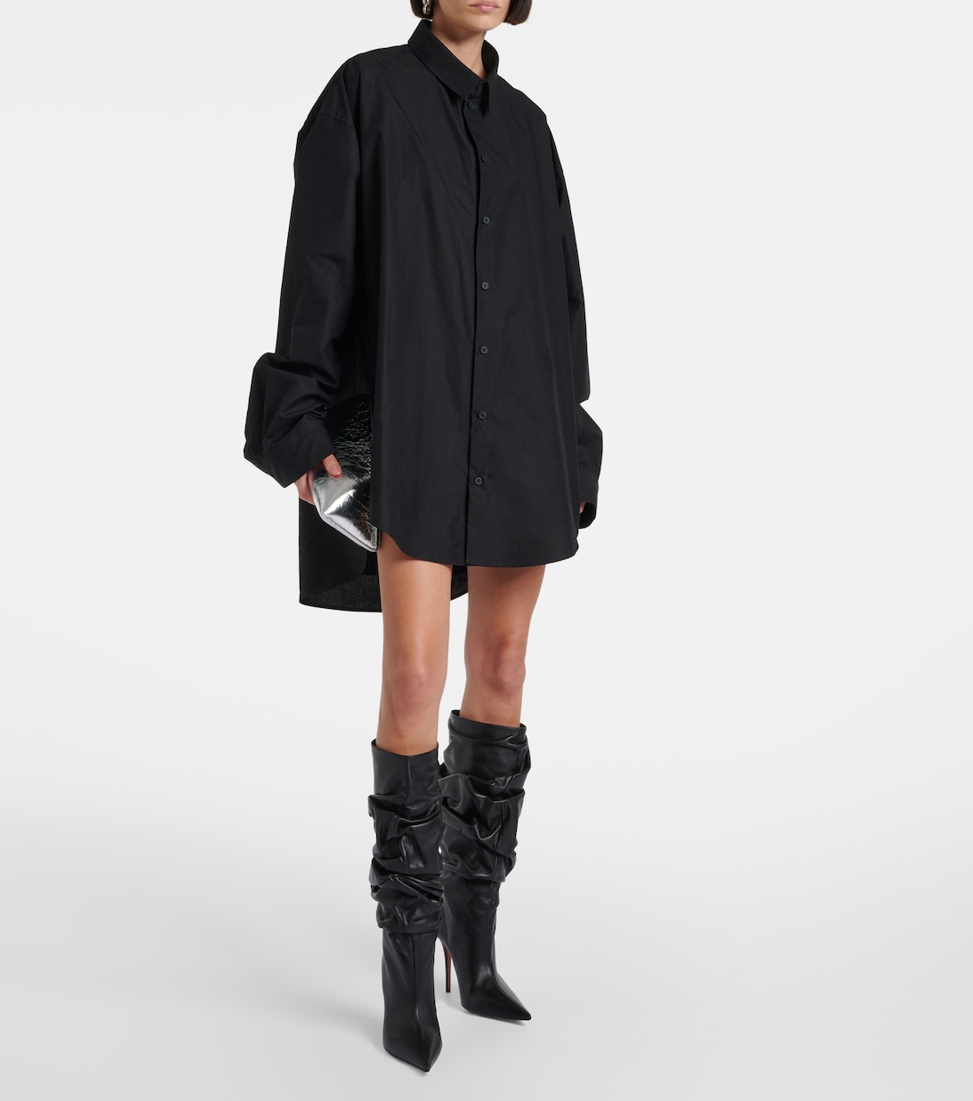 Overknee-Stiefel Anok 105 aus Leder | Amina Muaddi