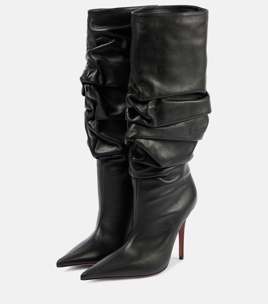 Overknee-Stiefel Anok 105 aus Leder | Amina Muaddi
