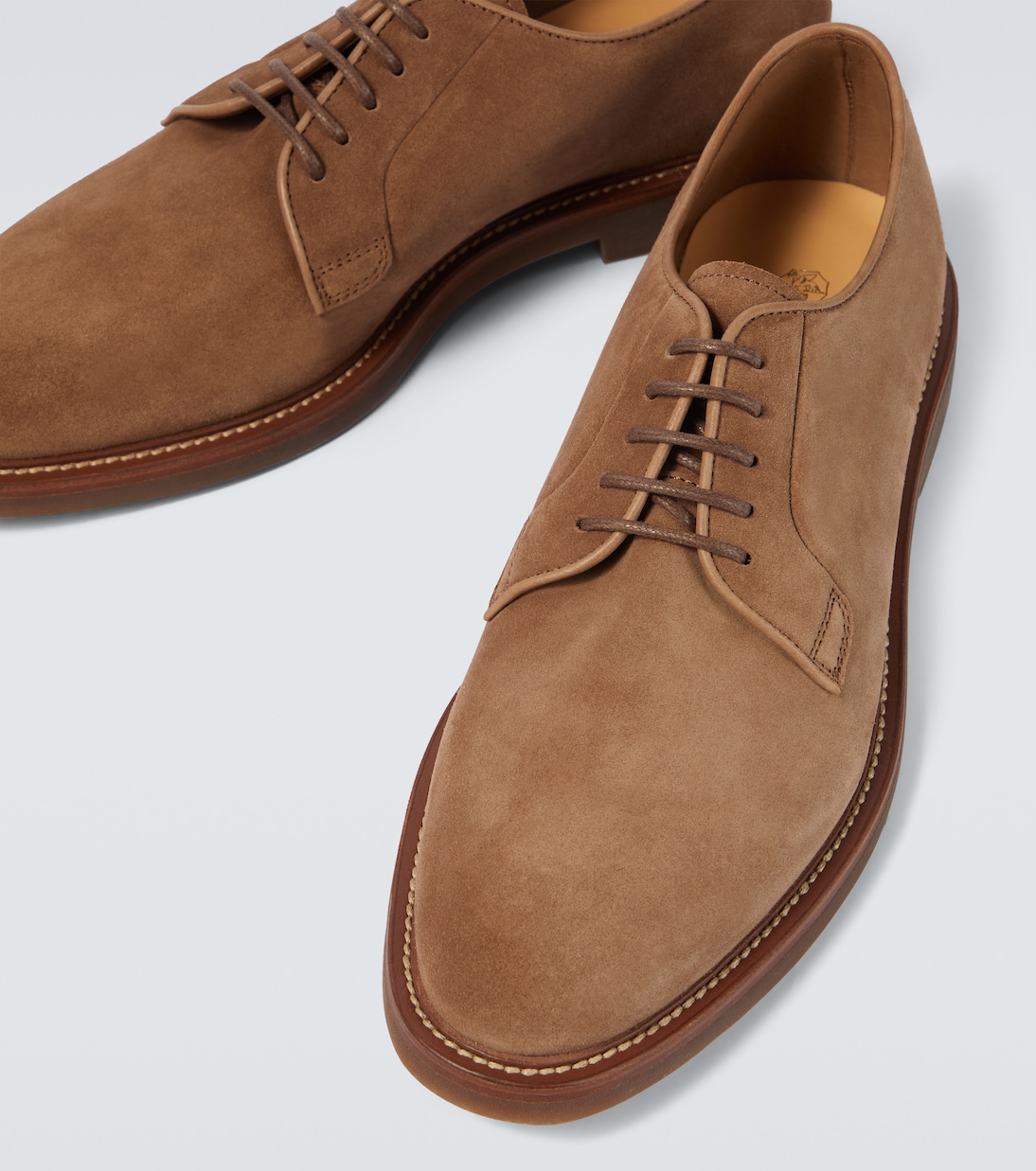 Stringate in suede | Brunello Cucinelli