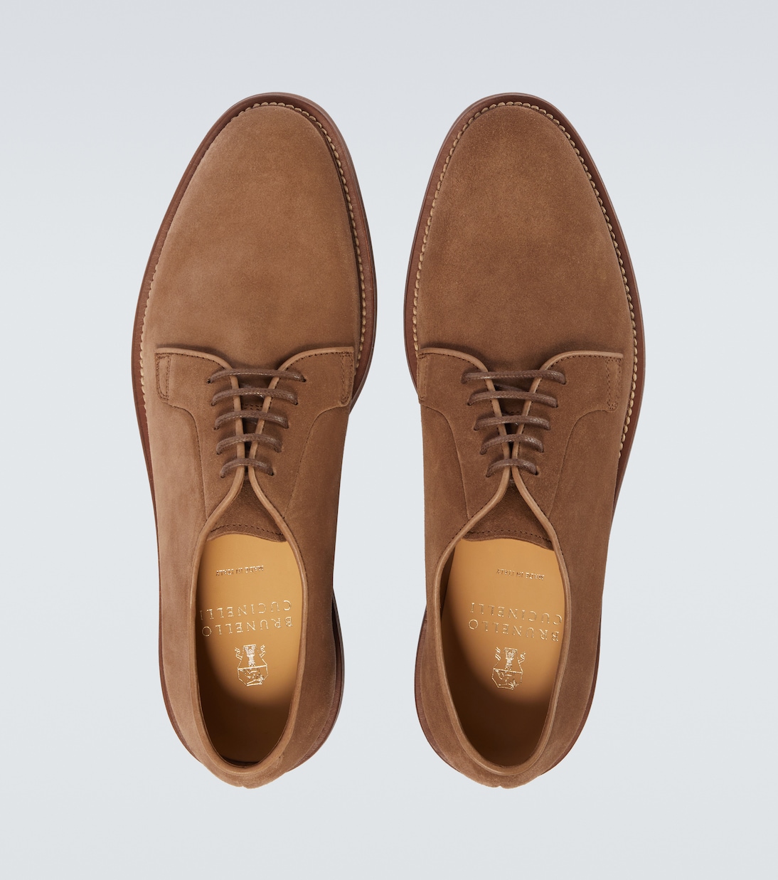 Stringate in suede | Brunello Cucinelli