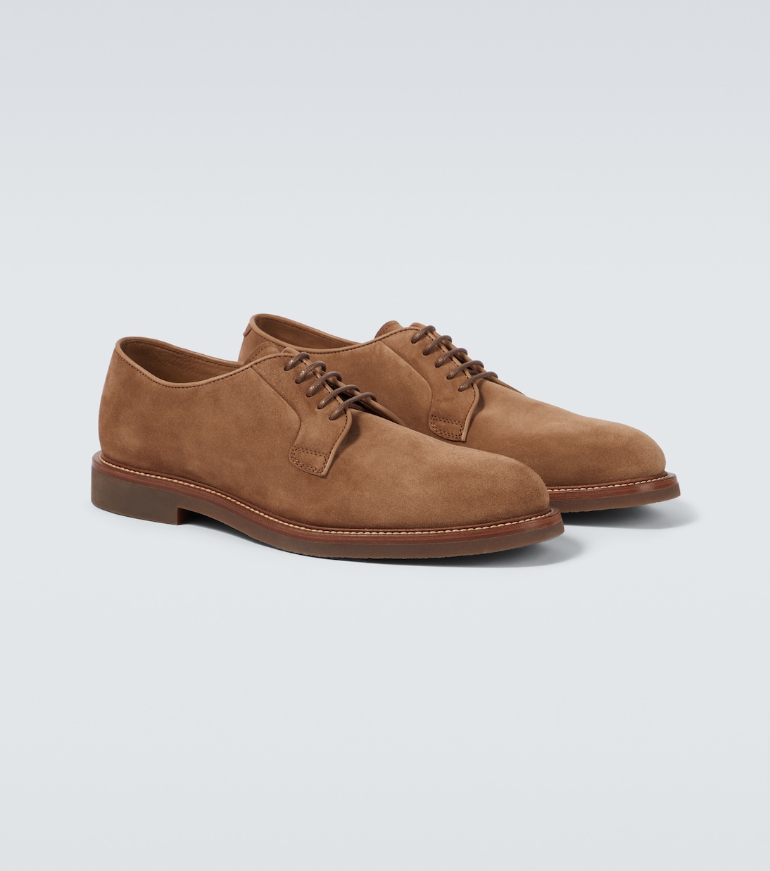 Stringate in suede | Brunello Cucinelli