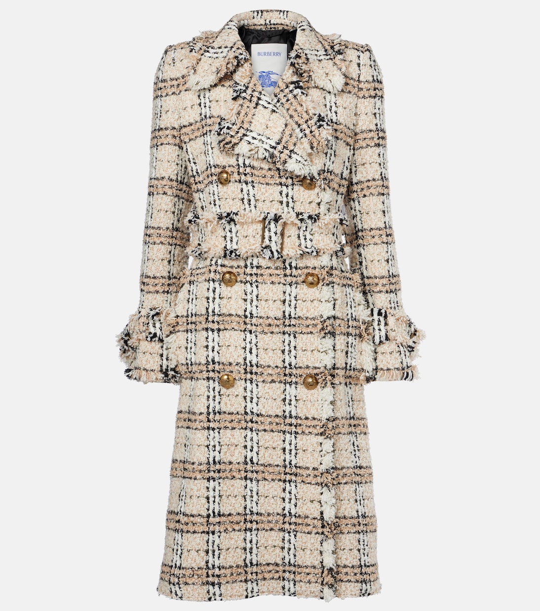 Abrigo de bouclé con Burberry Check | Burberry