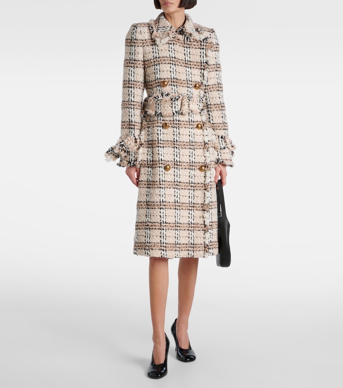 Abrigo de bouclé con Burberry Check | Burberry