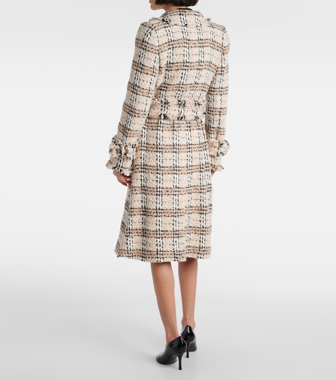 Abrigo de bouclé con Burberry Check | Burberry