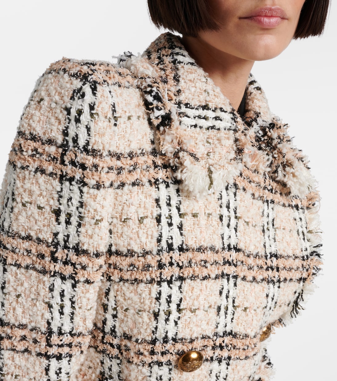 Abrigo de bouclé con Burberry Check | Burberry