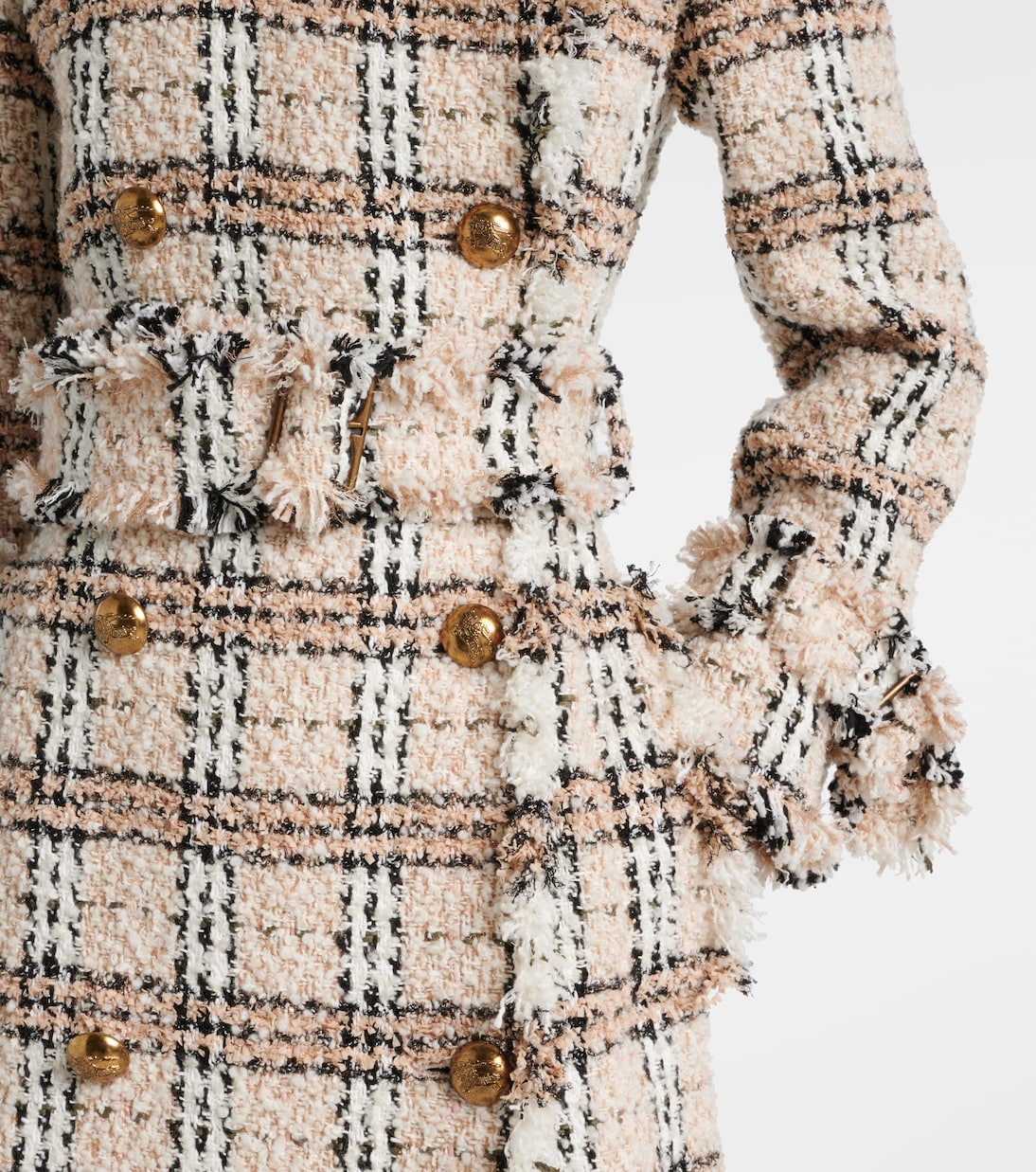 Abrigo de bouclé con Burberry Check | Burberry