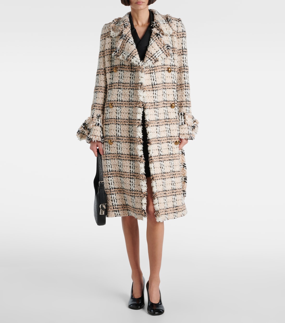 Abrigo de bouclé con Burberry Check | Burberry