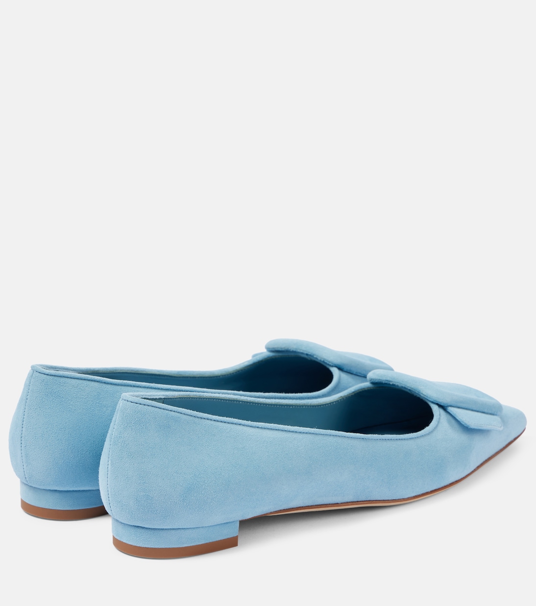 Maysalepumpflat suede ballet flats | Manolo Blahnik
