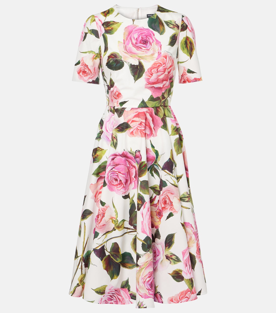 Floral cotton midi dress