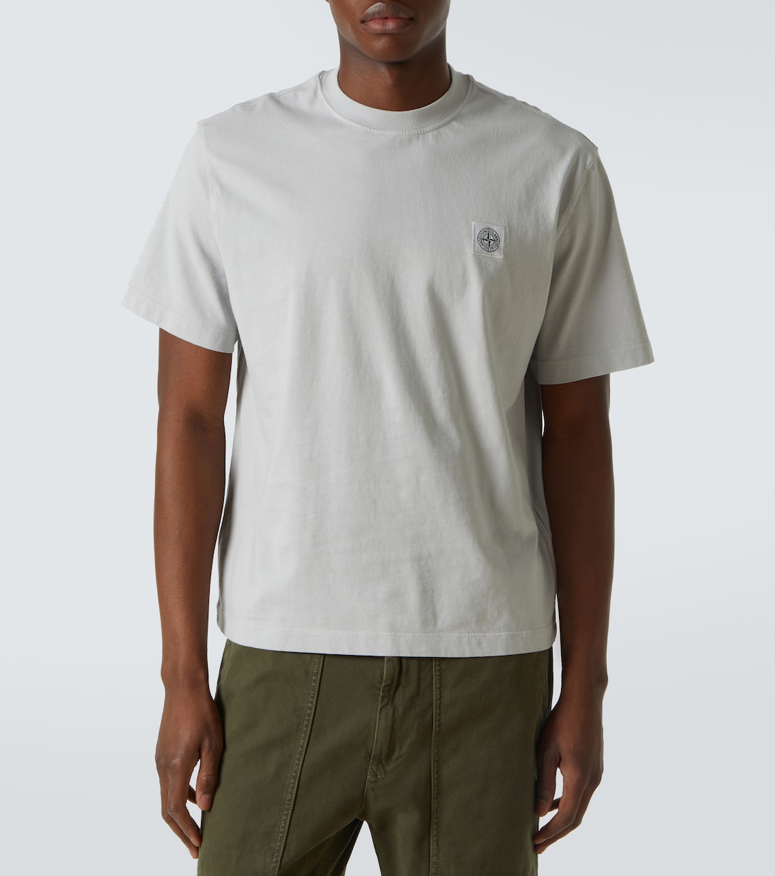 Camiseta de jersey de algodón con logo | Stone Island
