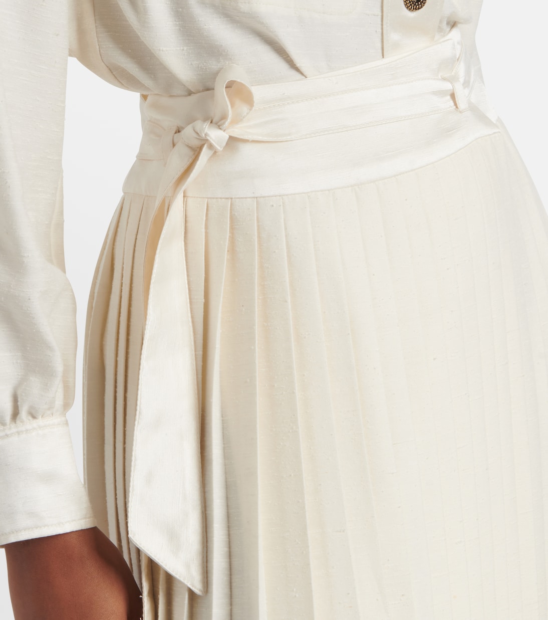 Falda midi Janel de seda plisada | Loro Piana