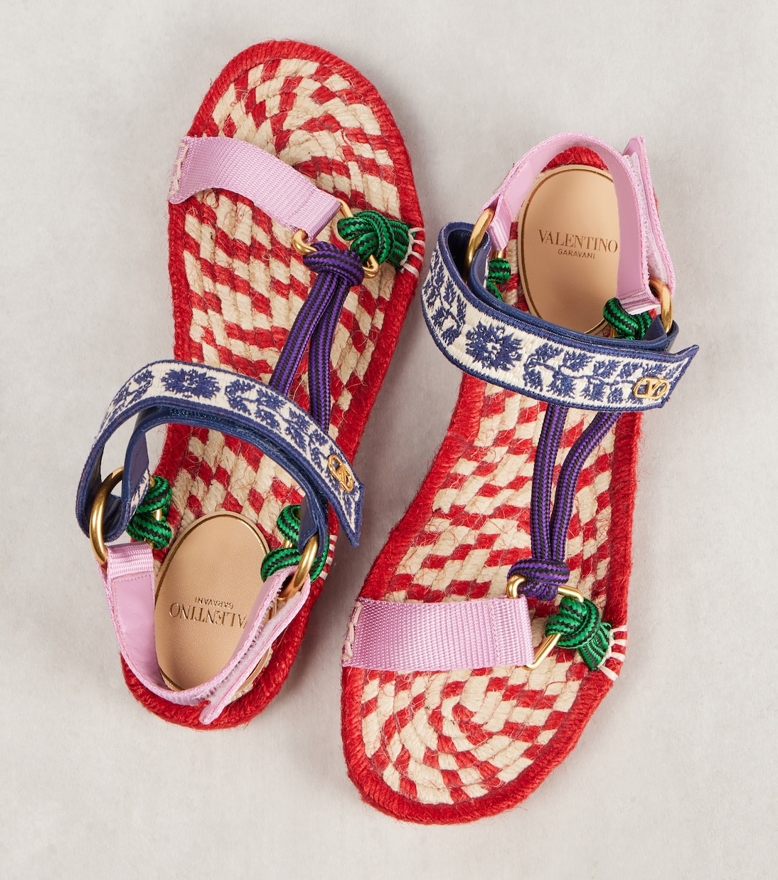 Lake Powell crochet-trimmed sandals | Valentino Garavani