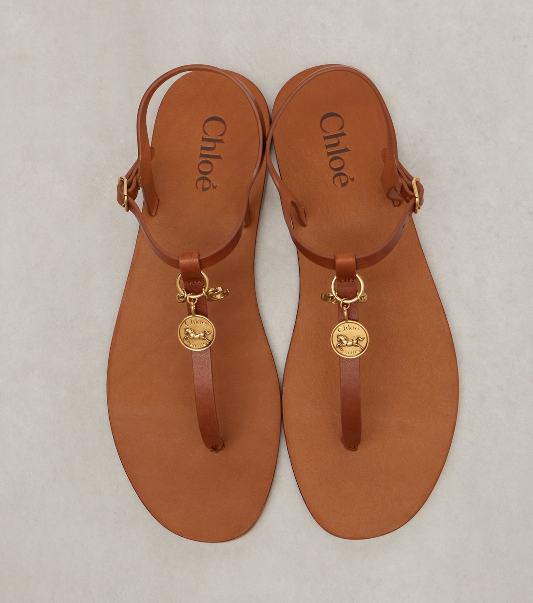 Chloé Charms leather thong sandals | Chloé