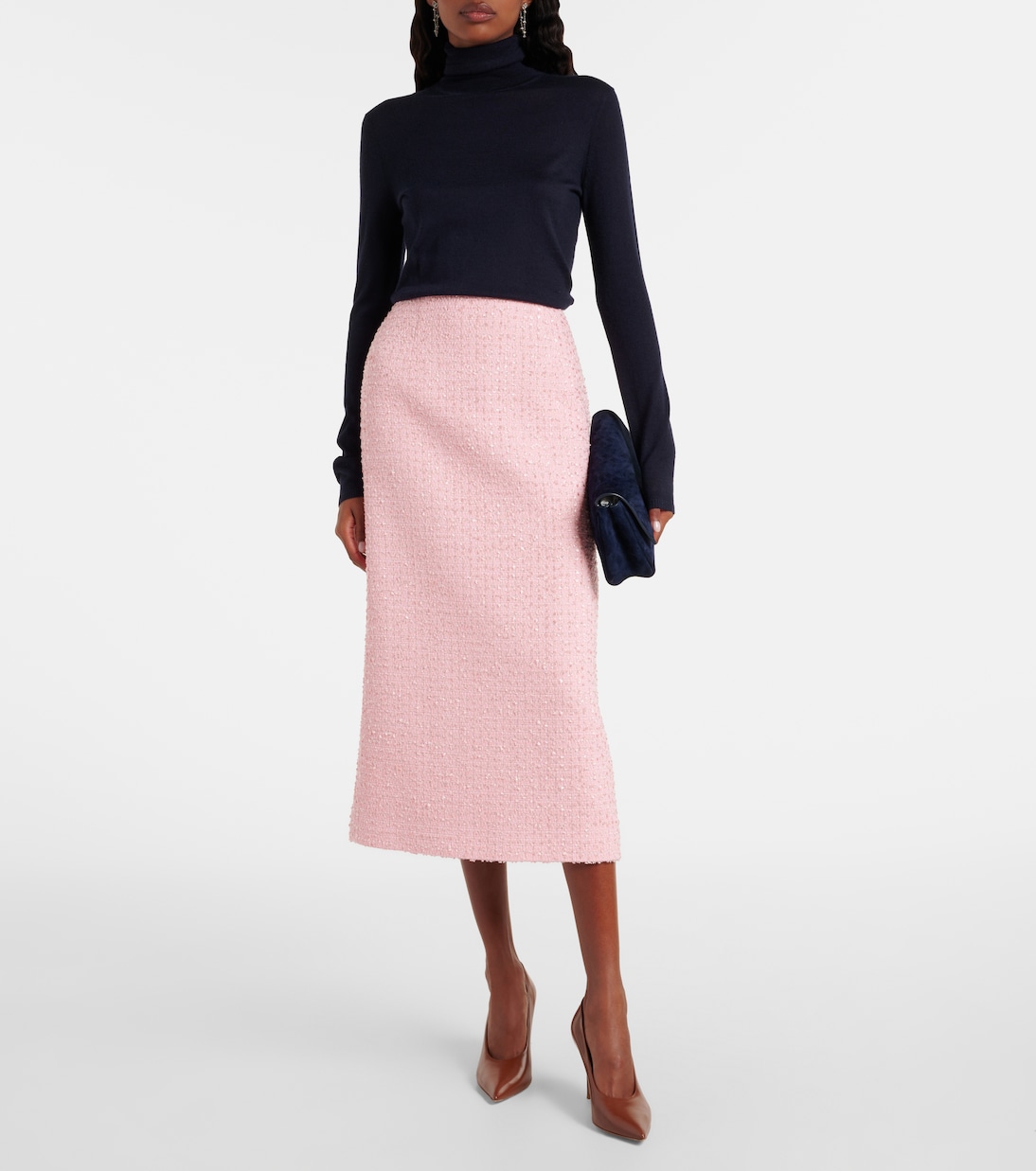 Bleistiftrock aus Tweed | Carolina Herrera