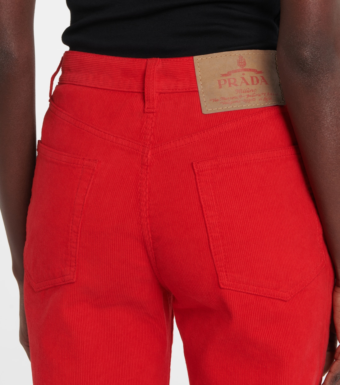 Cotton corduroy wide-leg pants | Prada