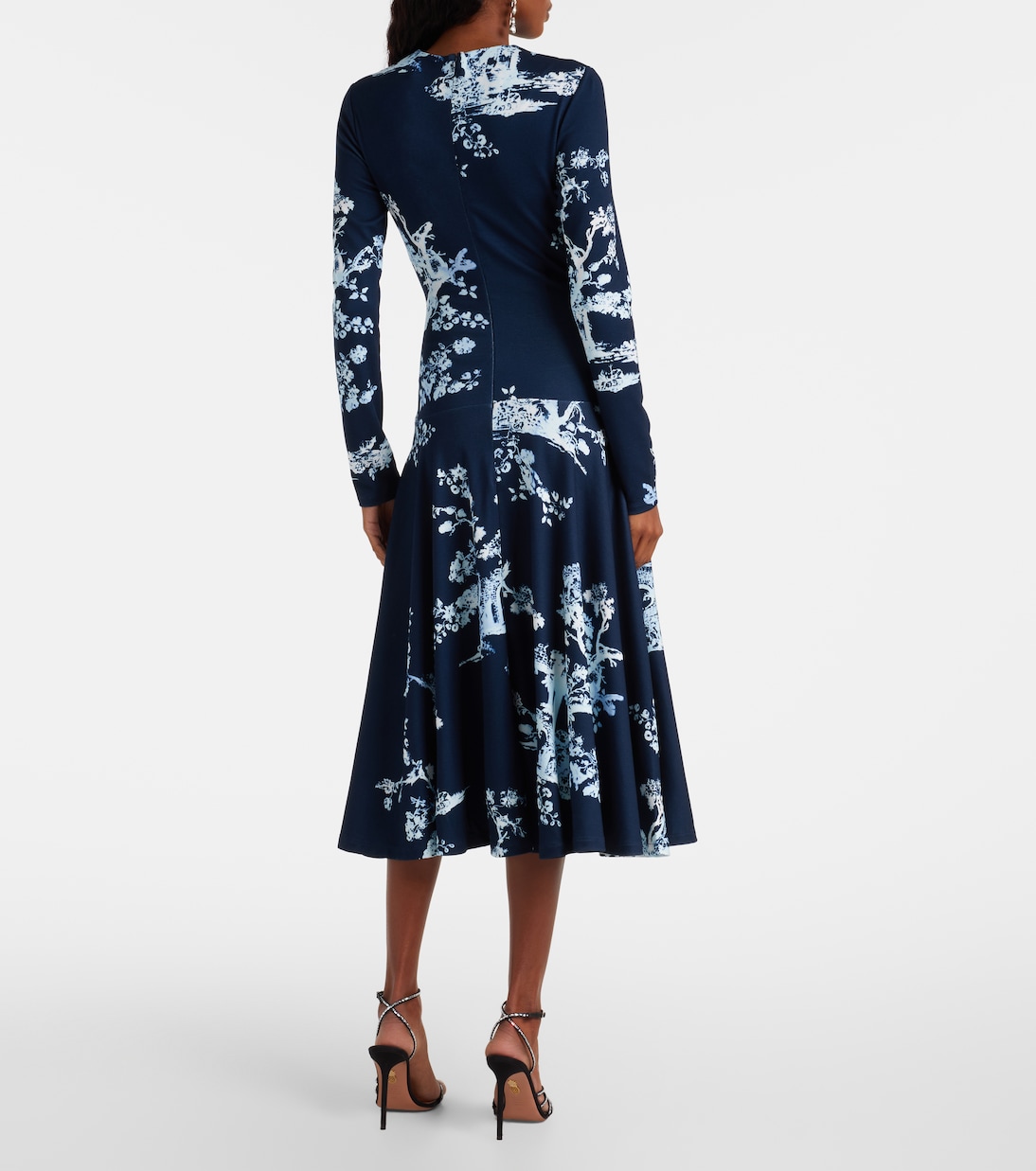 Floral gathered midi dress | Erdem