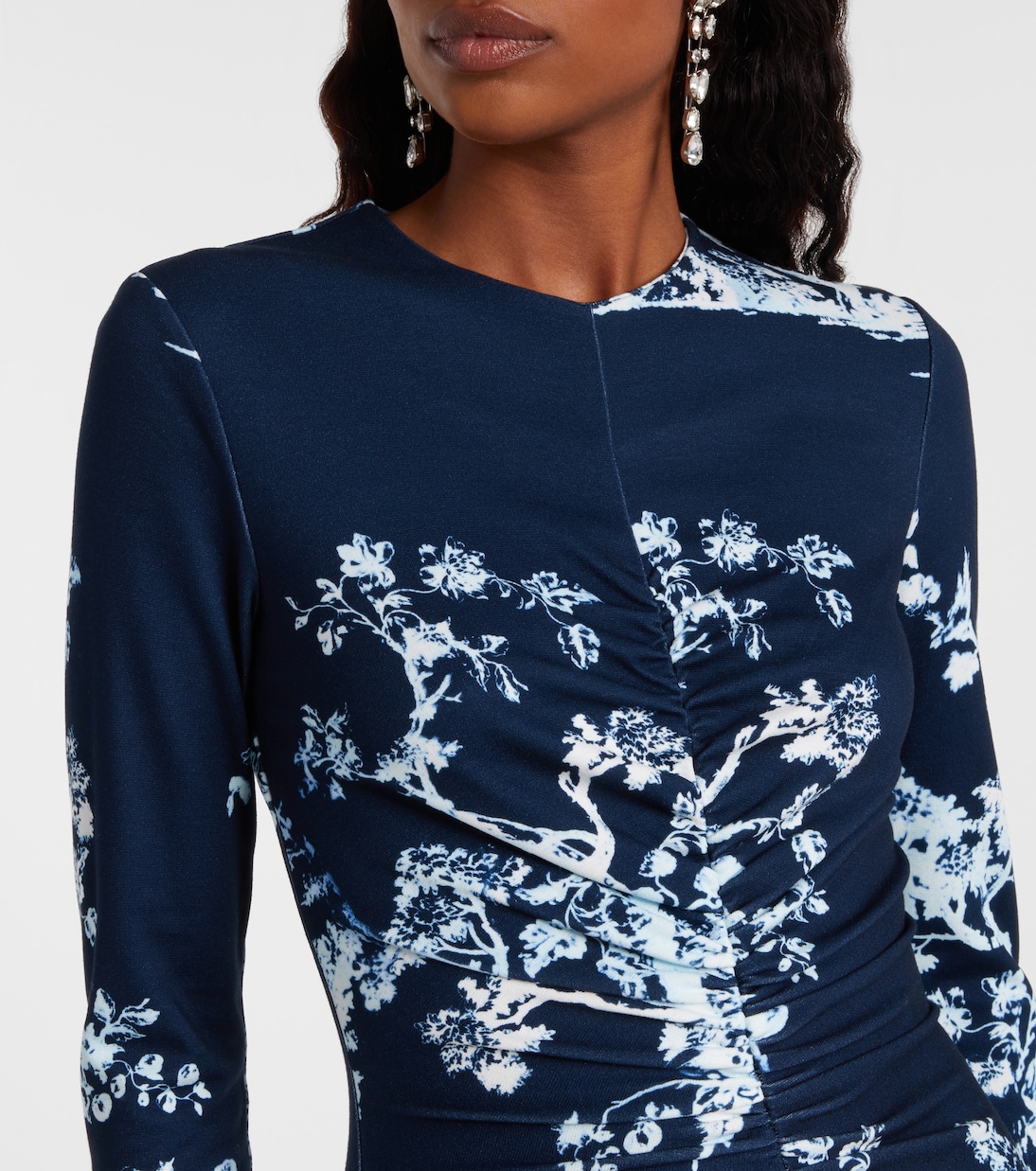 Floral gathered midi dress | Erdem