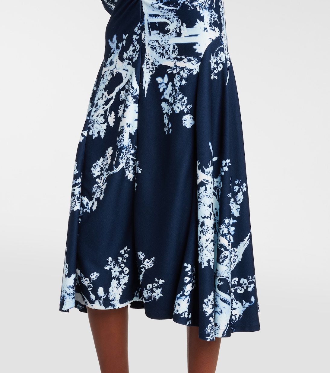 Floral gathered midi dress | Erdem