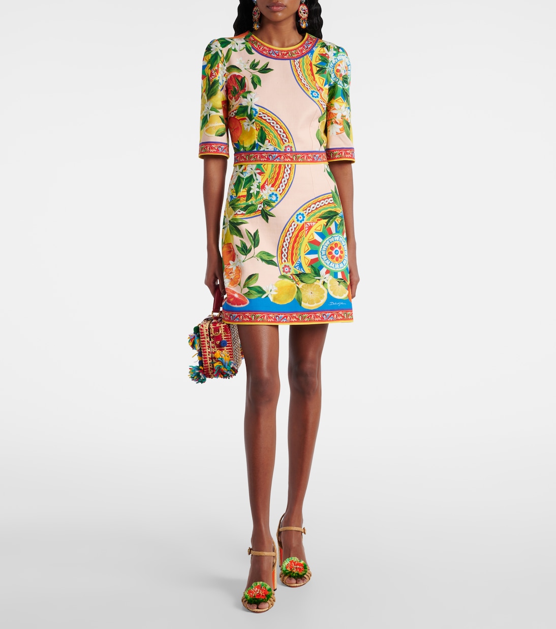 Minikleid aus einem Baumwollgemisch | Dolce&Gabbana