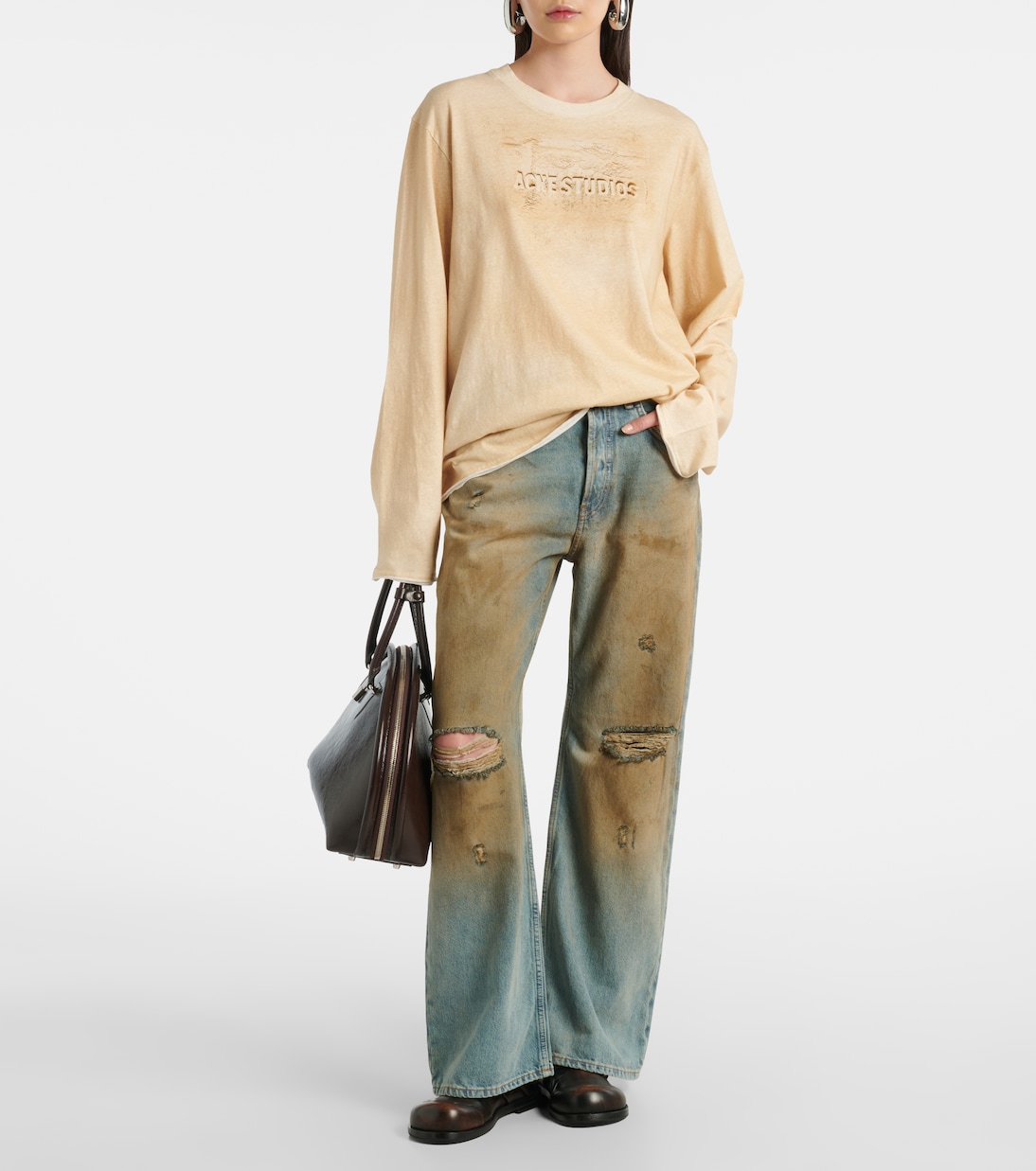 Top distressed in jersey di cotone | Acne Studios