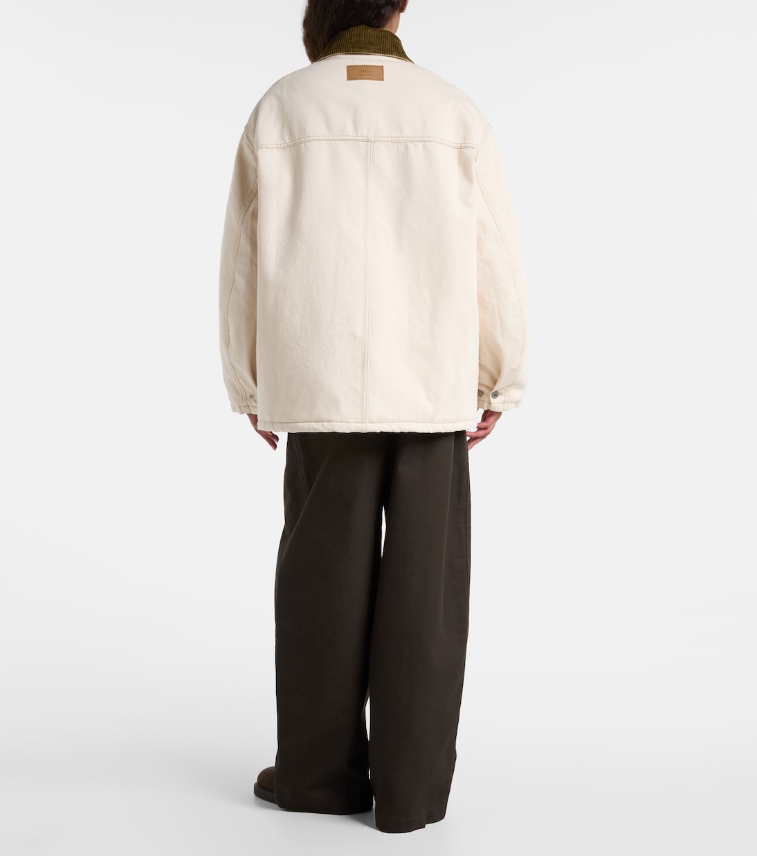 Corduroy-trimmed cotton twill field jacket | Ami Paris