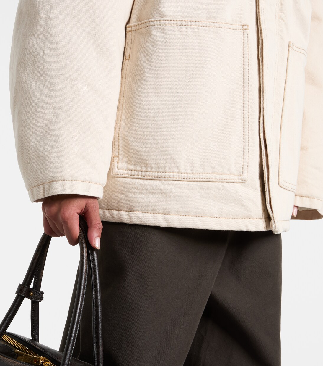 Corduroy-trimmed cotton twill field jacket | Ami Paris