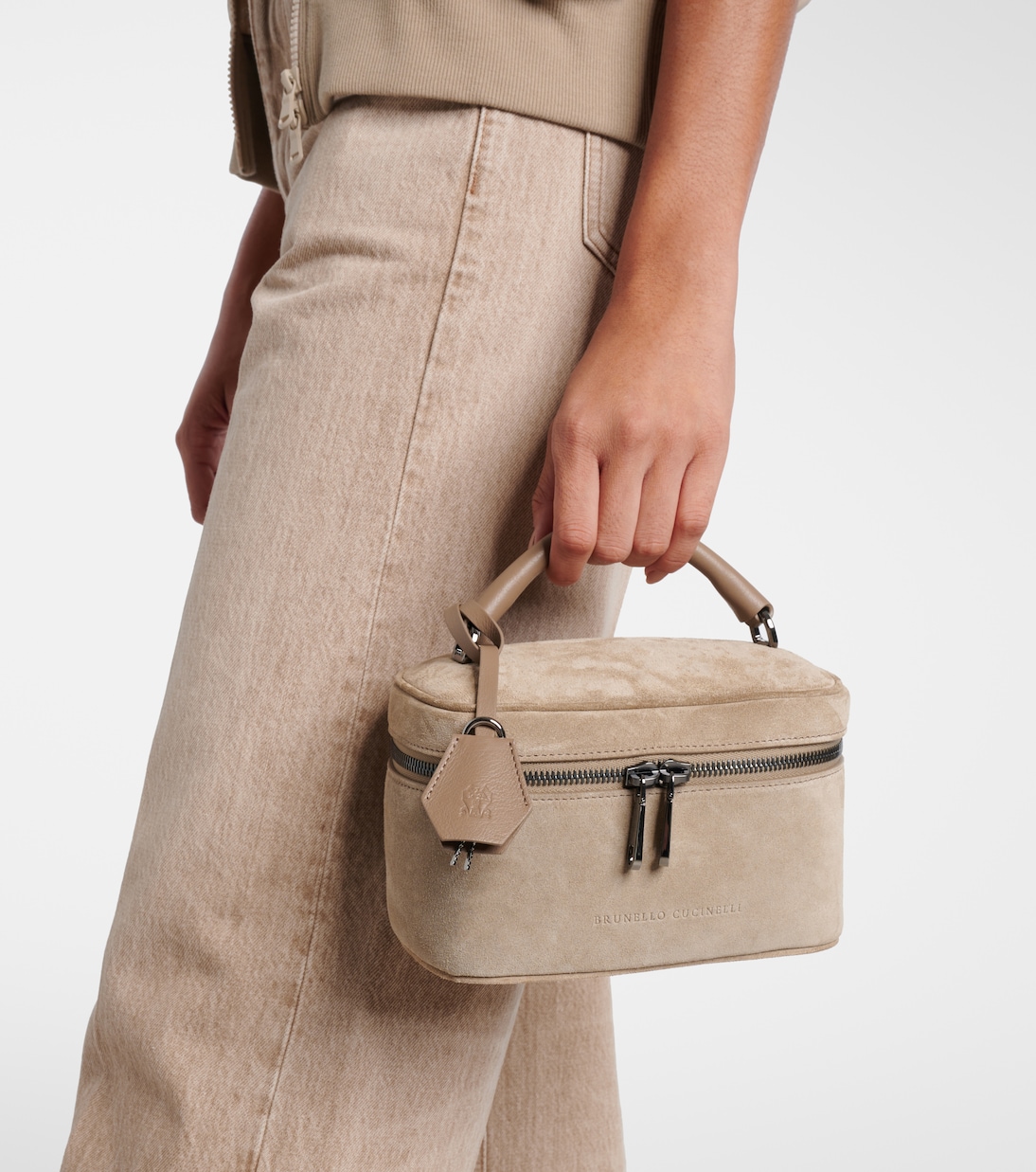 Borsa Sartorial Icon Small in suede | Brunello Cucinelli