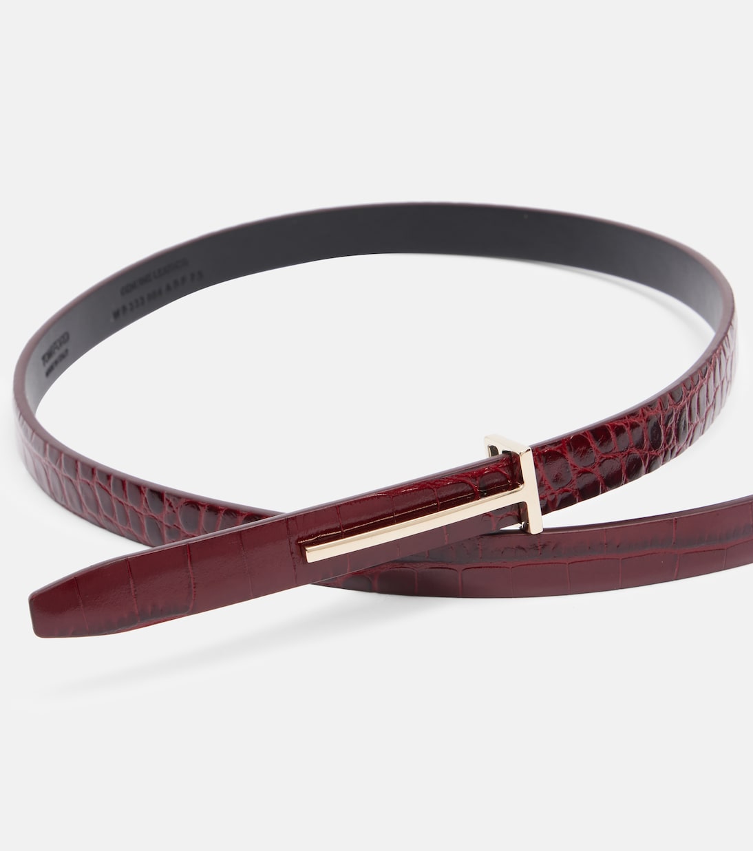 Croc-effect leather belt | Tom Ford