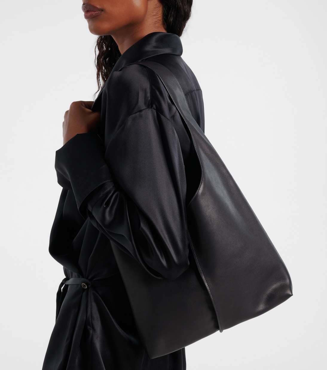 Bindle Small leather shoulder bag | The Row