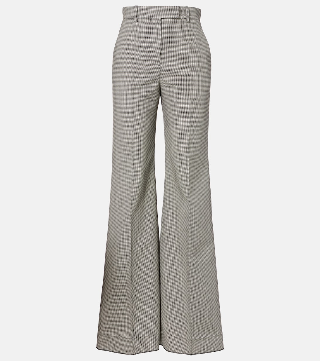 Checked wool and mohair wide-leg pants | Valentino
