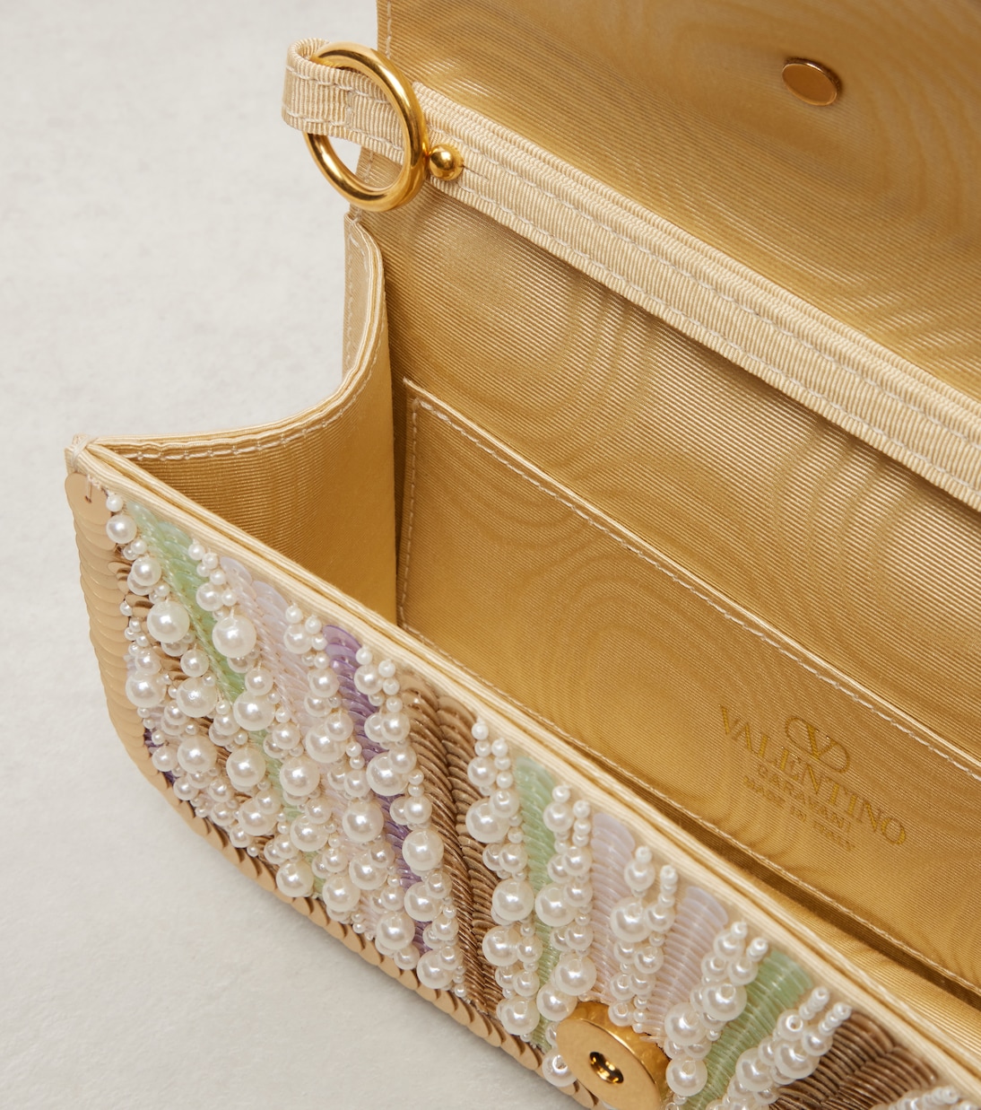 Locò Small embellished satin shoulder bag | Valentino Garavani