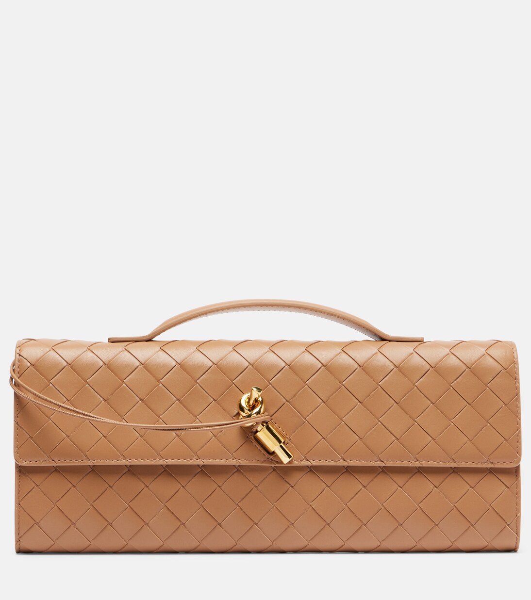 Andiamo Intrecciato leather clutch | Bottega Veneta