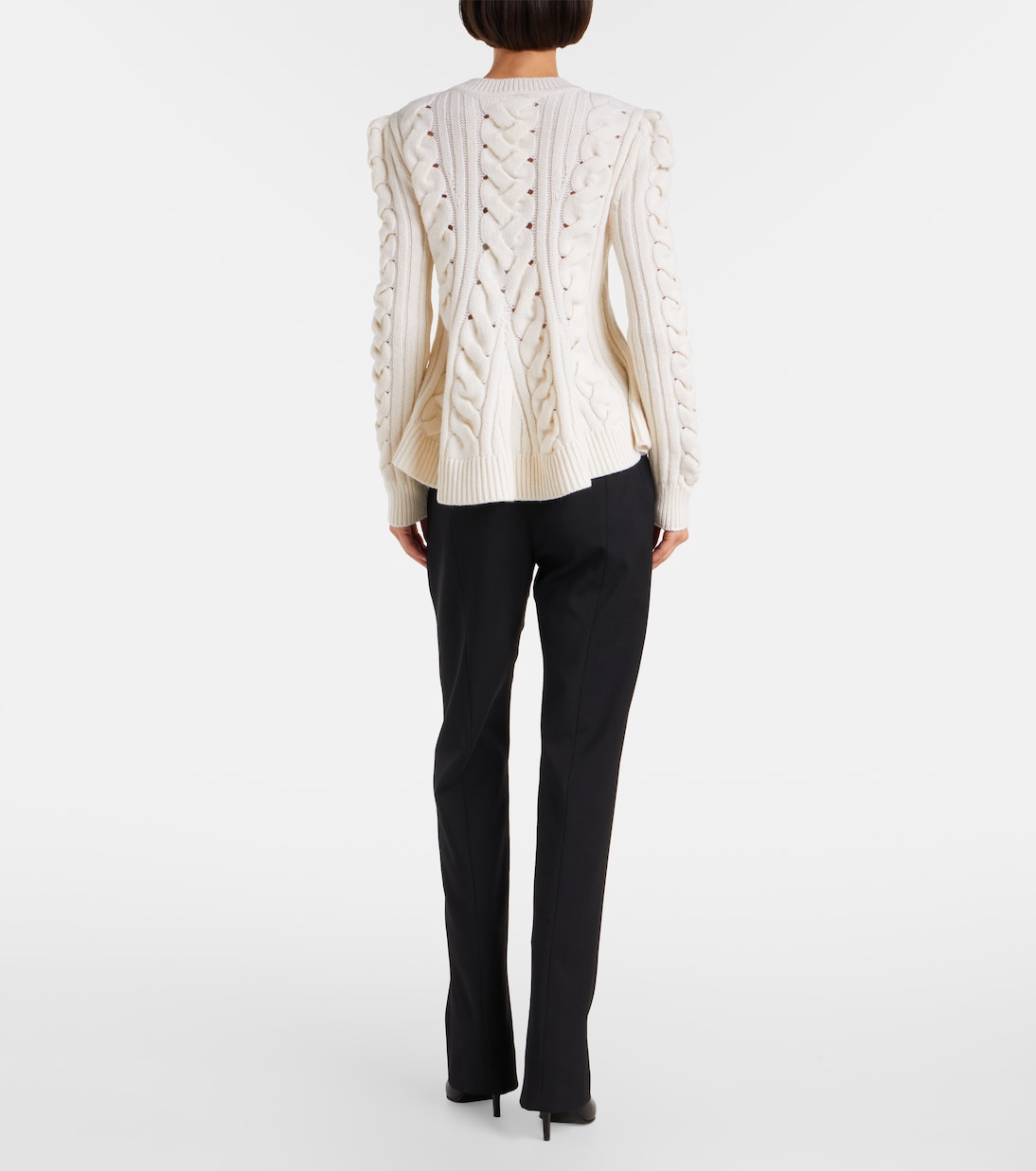 Cable-knit wool and cashmere sweater | McQueen