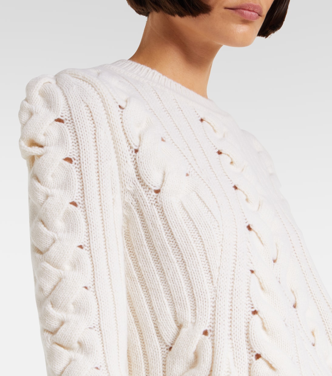 Cable-knit wool and cashmere sweater | McQueen