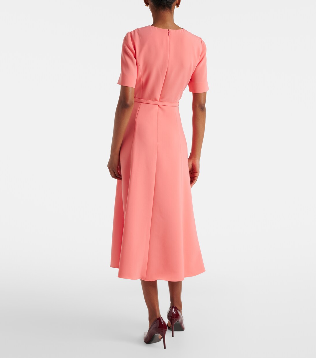 Belted crêpe midi dress | Carolina Herrera