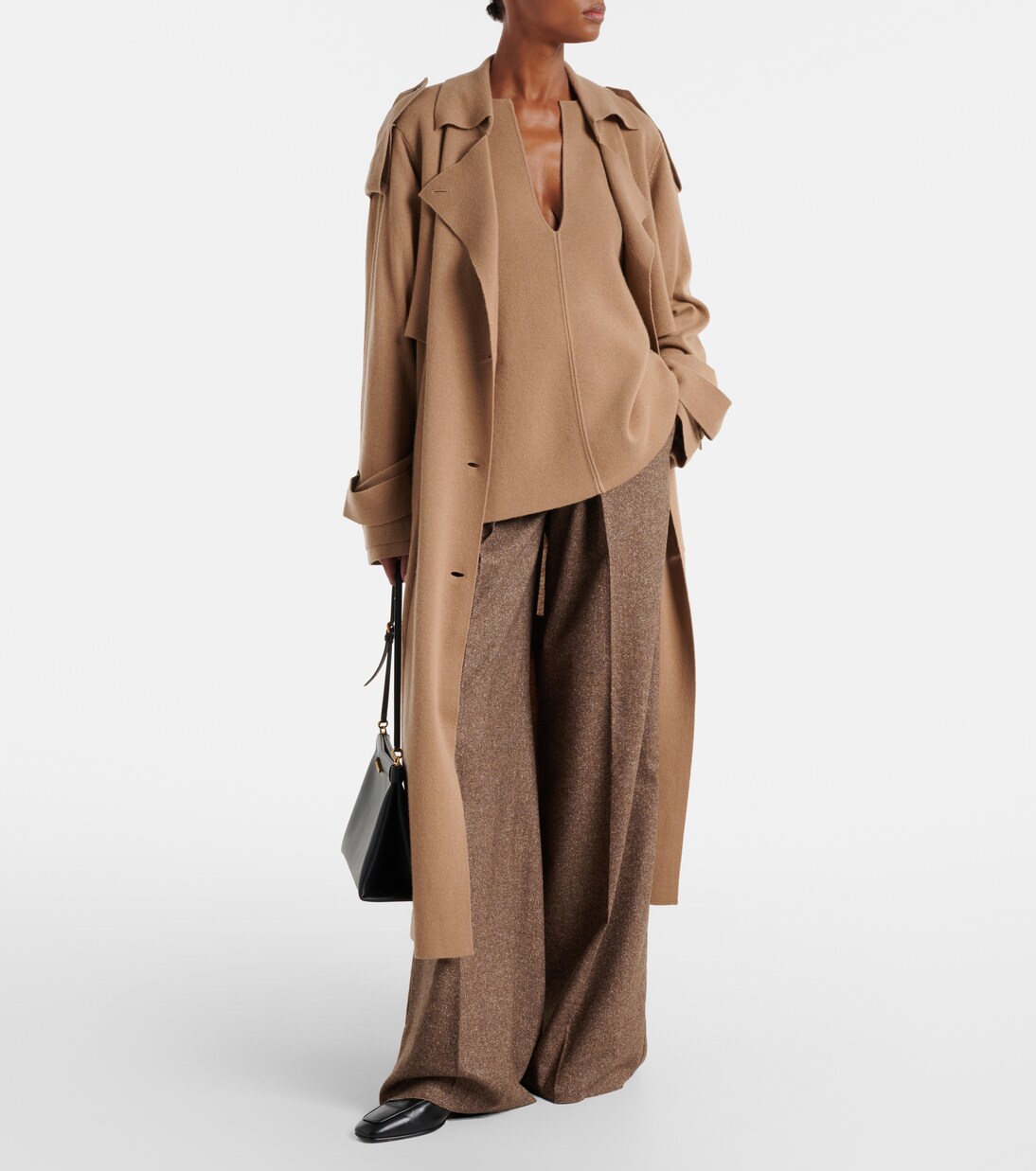Belted wool and cashmere trench coat | Jardin des Orangers